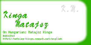 kinga matajsz business card